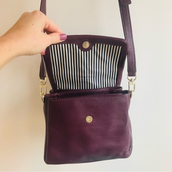 Kate Spade Small Maryana Lombard Street in Deep Plum crossbody purse bag - Picture 12 of 16